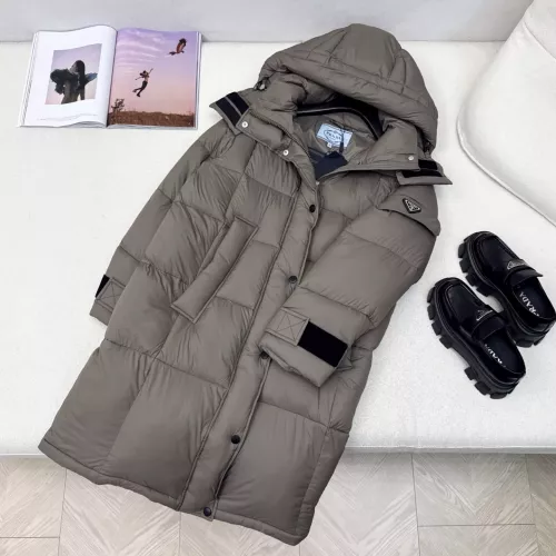 Wholesale Prada Down Feather Coat Long Sleeved For Women #1366766 $257.85 USD, Wholesale Quality Replica Prada Down Feather Coat