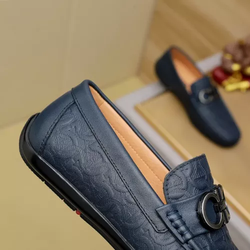Replica Salvatore Ferragamo Leather Shoes For Men #1367299 $72.00 USD for Wholesale