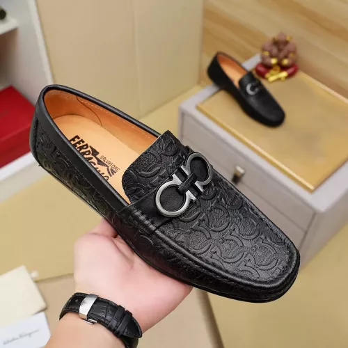 Replica Salvatore Ferragamo Leather Shoes For Men #1367300 $72.00 USD for Wholesale