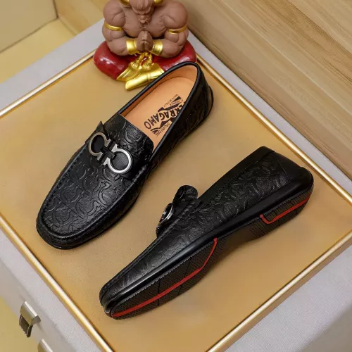 Replica Salvatore Ferragamo Leather Shoes For Men #1367300 $72.00 USD for Wholesale