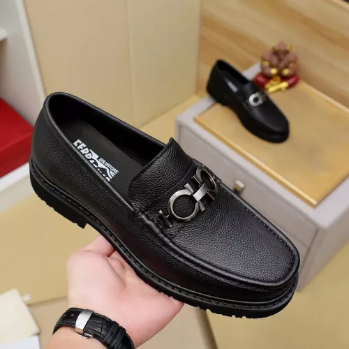 Replica Salvatore Ferragamo Leather Shoes For Men #1367301 $96.00 USD for Wholesale