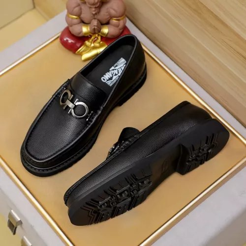 Replica Salvatore Ferragamo Leather Shoes For Men #1367301 $96.00 USD for Wholesale