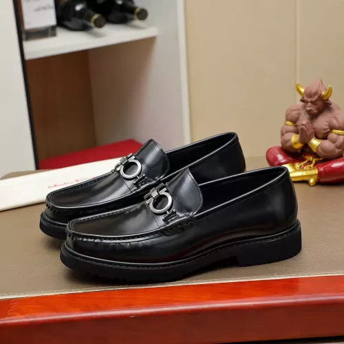 Replica Salvatore Ferragamo Leather Shoes For Men #1367302 $96.00 USD for Wholesale