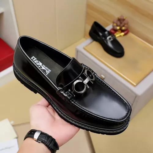 Replica Salvatore Ferragamo Leather Shoes For Men #1367302 $96.00 USD for Wholesale