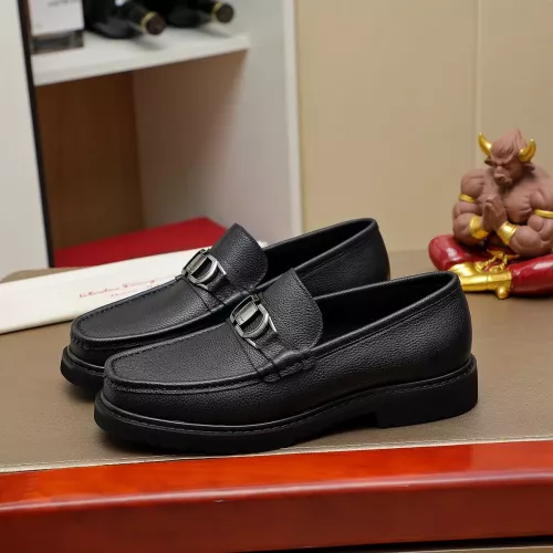 Replica Salvatore Ferragamo Leather Shoes For Men #1367303 $96.00 USD for Wholesale