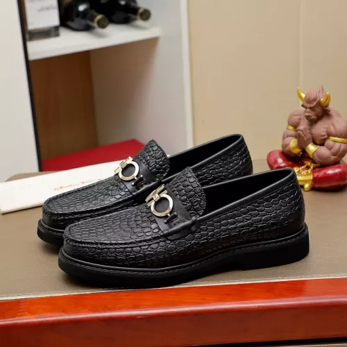 Replica Salvatore Ferragamo Leather Shoes For Men #1367304 $96.00 USD for Wholesale