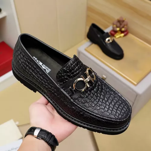Replica Salvatore Ferragamo Leather Shoes For Men #1367304 $96.00 USD for Wholesale