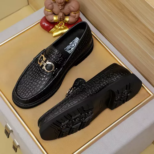 Replica Salvatore Ferragamo Leather Shoes For Men #1367304 $96.00 USD for Wholesale