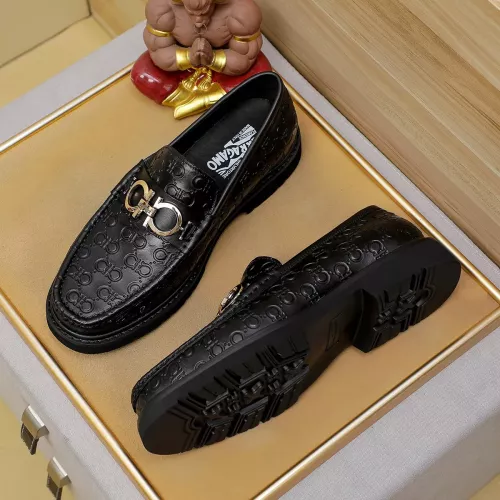 Replica Salvatore Ferragamo Leather Shoes For Men #1367306 $96.00 USD for Wholesale