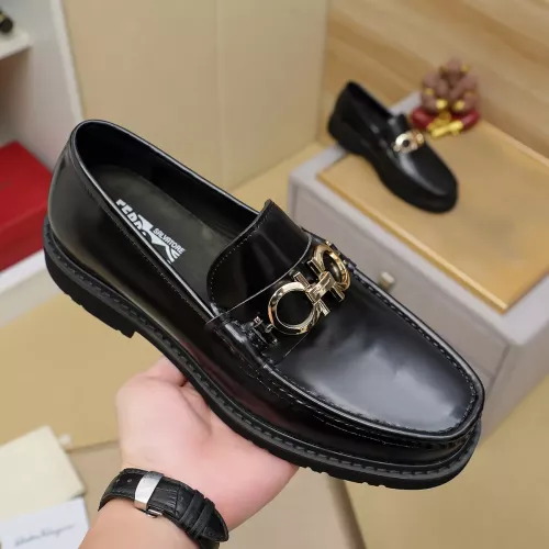 Replica Salvatore Ferragamo Leather Shoes For Men #1367307 $96.00 USD for Wholesale