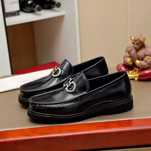 Replica Salvatore Ferragamo Leather Shoes For Men #1367308 $96.00 USD for Wholesale