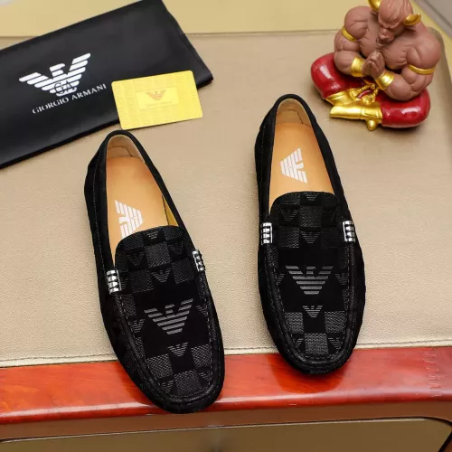 Wholesale Armani Leather Shoes For Men #1367849 $72.00 USD, Wholesale Quality Replica Armani Leather Shoes