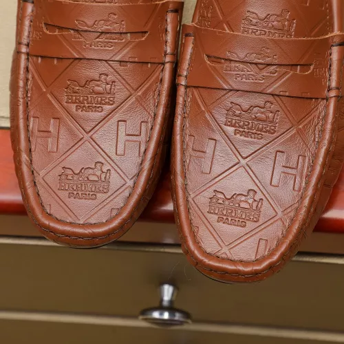 Replica Hermes Leather Shoes For Men #1367854 $76.00 USD for Wholesale