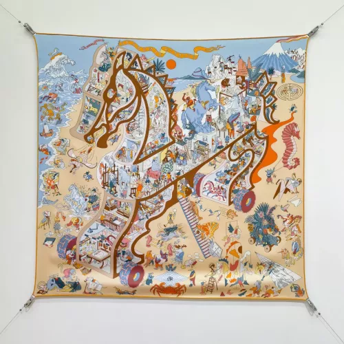 Wholesale Hermes Silk Squares #1367900 $64.00 USD, Wholesale Quality Replica Hermes Scarf