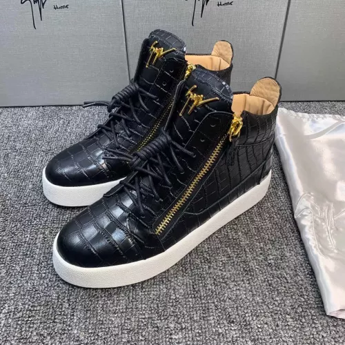Replica Giuseppe Zanotti High Tops Shoes For Men #1368342 $102.00 USD for Wholesale