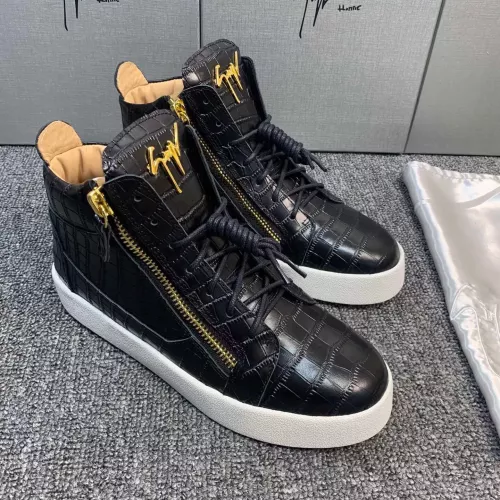 Replica Giuseppe Zanotti High Tops Shoes For Men #1368342 $102.00 USD for Wholesale