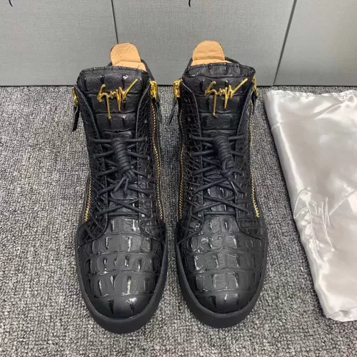 Replica Giuseppe Zanotti High Tops Shoes For Men #1368344 $102.00 USD for Wholesale