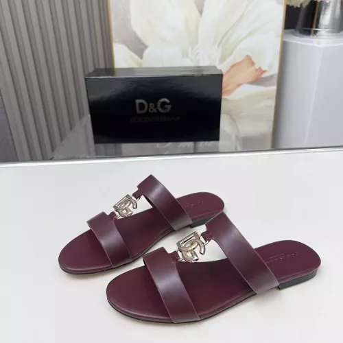 Wholesale Dolce &amp; Gabbana D&amp;G Slippers For Women #1368527 $85.00 USD, Wholesale Quality Replica Dolce &amp; Gabbana D&amp;G Slippers