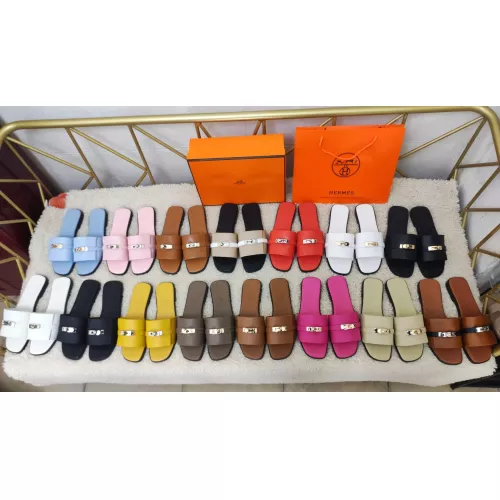 Replica Hermes Slippers For Women #1368659 $85.00 USD for Wholesale