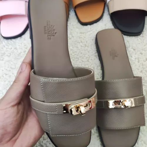 Replica Hermes Slippers For Women #1368663 $85.00 USD for Wholesale