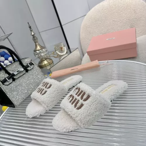 Replica MIU MIU Slippers For Women #1368695 $88.00 USD for Wholesale