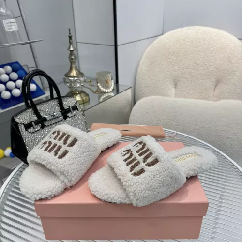 Replica MIU MIU Slippers For Women #1368695 $88.00 USD for Wholesale