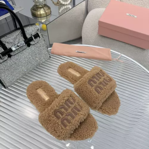 Wholesale MIU MIU Slippers For Women #1368696 $88.00 USD, Wholesale Quality Replica MIU MIU Slippers