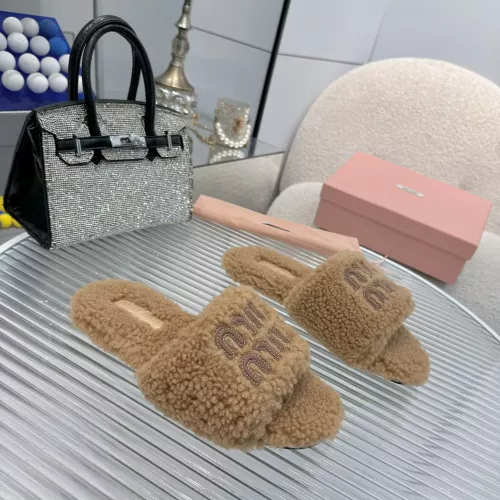 Replica MIU MIU Slippers For Women #1368696 $88.00 USD for Wholesale