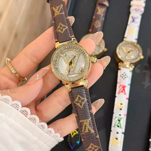 Wholesale Louis Vuitton Watches In Gold For Women #1369125 $36.00 USD, Wholesale Quality Replica Louis Vuitton Watches