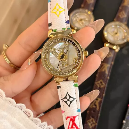 Wholesale Louis Vuitton Watches In Gold For Women #1369126 $36.00 USD, Wholesale Quality Replica Louis Vuitton Watches