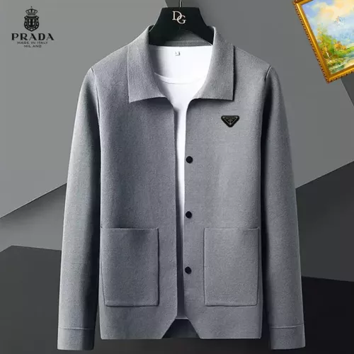 Wholesale Prada Sweaters Long Sleeved For Men #1369297 $52.00 USD, Wholesale Quality Replica Prada Sweaters