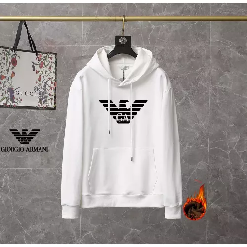 Wholesale Armani Hoodies Long Sleeved For Men #1369468 $45.00 USD, Wholesale Quality Replica Armani Hoodies