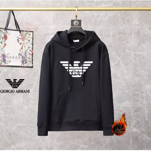 Wholesale Armani Hoodies Long Sleeved For Men #1369469 $45.00 USD, Wholesale Quality Replica Armani Hoodies