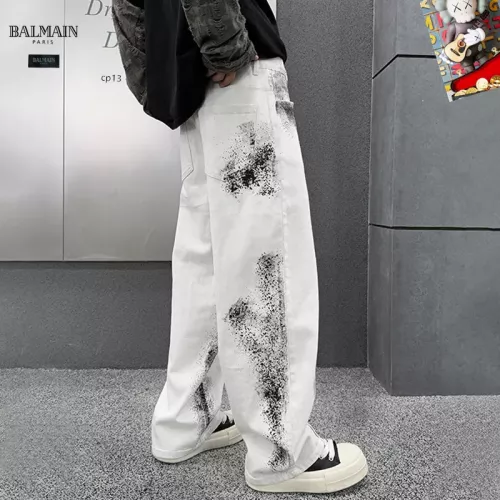 Replica Balmain Jeans For Men #1369619 $48.00 USD for Wholesale