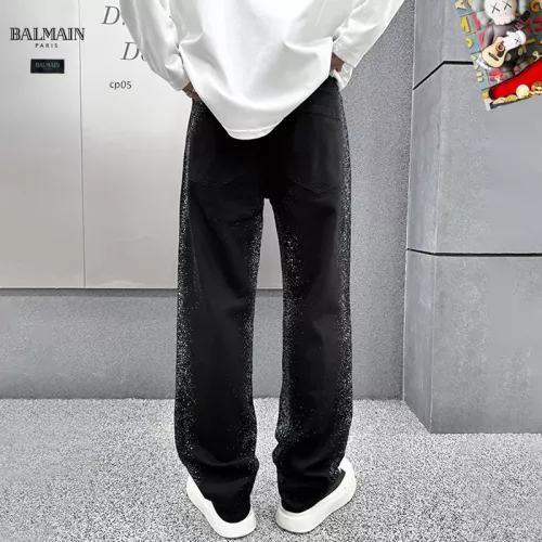 Replica Balmain Jeans For Men #1369620 $48.00 USD for Wholesale