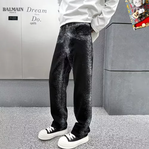 Replica Balmain Jeans For Men #1369620 $48.00 USD for Wholesale