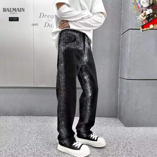 Replica Balmain Jeans For Men #1369620 $48.00 USD for Wholesale