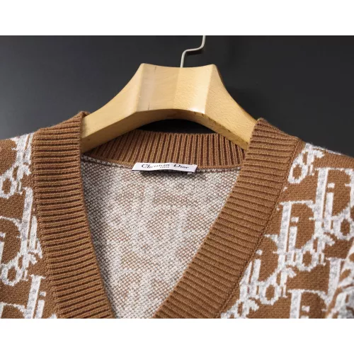 Replica Christian Dior Sweaters Long Sleeved For Men #1369742 $60.00 USD for Wholesale