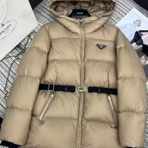 Wholesale Prada Down Feather Coat Long Sleeved For Women #1369832 $230.00 USD, Wholesale Quality Replica Prada Down Feather Coat
