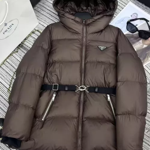 Wholesale Prada Down Feather Coat Long Sleeved For Women #1369834 $230.00 USD, Wholesale Quality Replica Prada Down Feather Coat