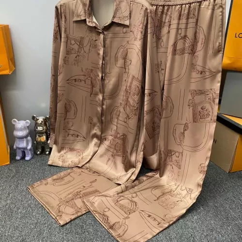 Replica Hermes Pajamas Long Sleeved For Women #1370164 $98.00 USD for Wholesale