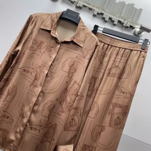 Replica Hermes Pajamas Long Sleeved For Women #1370164 $98.00 USD for Wholesale