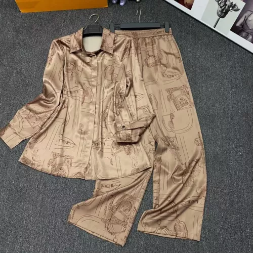 Replica Hermes Pajamas Long Sleeved For Women #1370164 $98.00 USD for Wholesale