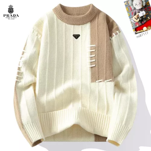 Wholesale Prada Sweaters Long Sleeved For Men #1370417 $48.00 USD, Wholesale Quality Replica Prada Sweaters