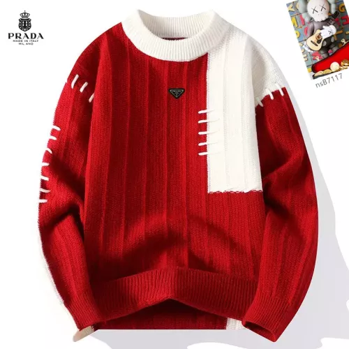 Wholesale Prada Sweaters Long Sleeved For Men #1370419 $48.00 USD, Wholesale Quality Replica Prada Sweaters