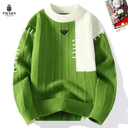 Wholesale Prada Sweaters Long Sleeved For Men #1370420 $48.00 USD, Wholesale Quality Replica Prada Sweaters