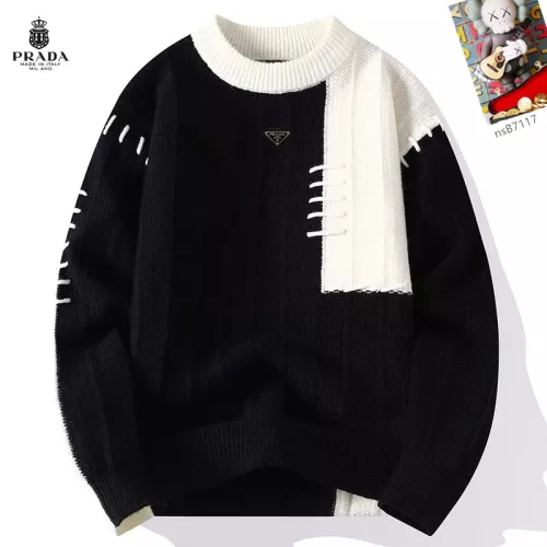 Wholesale Prada Sweaters Long Sleeved For Men #1370421 $48.00 USD, Wholesale Quality Replica Prada Sweaters
