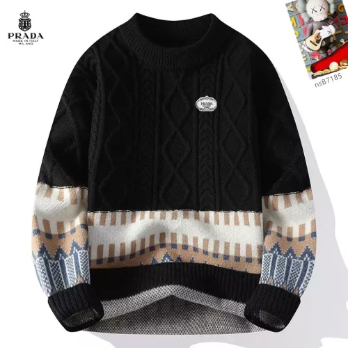 Wholesale Prada Sweaters Long Sleeved For Men #1370442 $48.00 USD, Wholesale Quality Replica Prada Sweaters