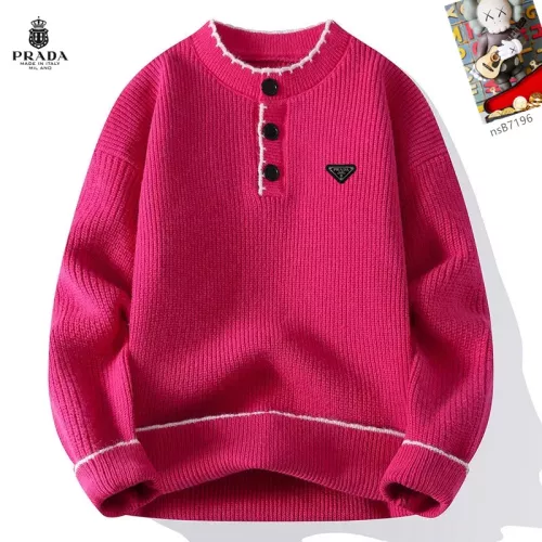 Wholesale Prada Sweaters Long Sleeved For Men #1370462 $48.00 USD, Wholesale Quality Replica Prada Sweaters