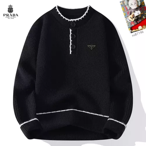 Wholesale Prada Sweaters Long Sleeved For Men #1370463 $48.00 USD, Wholesale Quality Replica Prada Sweaters